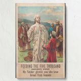 Feeding the Five Thousand - Christ's Miracle with Loaves and Fishes canvas wall art - Image 7