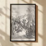 Feeds the Multitude - Five Loaves Miracle Scene by Gustave Dore canvas wall art - Image 2