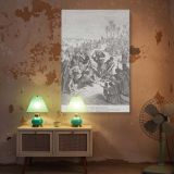 Feeds the Multitude - Five Loaves Miracle Scene by Gustave Dore canvas wall art - Image 5