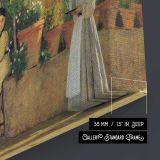 Figures in a Summer Park - canvas surface and wrapped edge detail