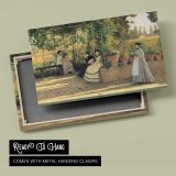 Figures in a Summer Park - canvas rear frame and hanging hardware