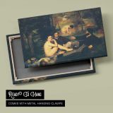 Figures Resting by the Water by Edouard Manet - canvas rear frame and hanging hardware