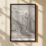 Finding of Moses in the Nile - Gustave Dore by Pharaoh's Daughter canvas wall art - Image 2