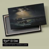 Fishermen at Sea by Joesph Mallord William Turner - canvas rear frame and hanging hardware