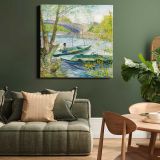 Fishing in Spring, the Pont de Clichy (Asnières) (1887) — room mockup view 15