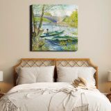 Fishing in Spring, the Pont de Clichy (Asnières) (1887) — room mockup view 17