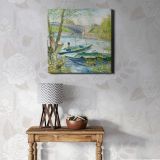 Fishing in Spring, the Pont de Clichy (Asnières) (1887) — room mockup view 1