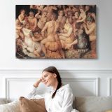 Floris Frans Banquet of the Gods - single-panel canvas displayed above a sofa