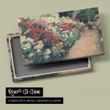 Flower Garden Path - canvas rear frame and hanging hardware