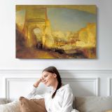 Forum Romanum, for Mr Soane’s Museum by Joseph Mallord William Turner - single-panel canvas displayed above a sofa
