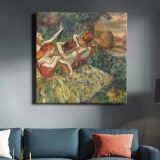 Four Dancers (ca. 1899) painting in high resolution by EDGAR DEGAS — room mockup view 3