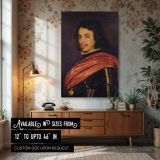 Francisco II d'Este - Velazquez Spanish Noble with Armor and Gaze canvas wall art