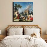 Francois Boucher art print, vintage The Fountain of Love, rococo illustration — room mockup view 17