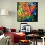 Franz Marc's Animals in a Landscape (1914) — room mockup view 22