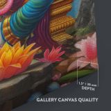 Ganesha on Golden Throne - Sweet Bowl & Divine Aura canvas wall art - Image 3
