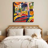 Garden (ca.1915) painting in high resolution by Henry Lyman Sayen — room mockup view 17