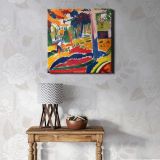 Garden (ca.1915) painting in high resolution by Henry Lyman Sayen — room mockup view 1