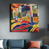 Garden (ca.1915) painting in high resolution by Henry Lyman Sayen — room mockup view 3