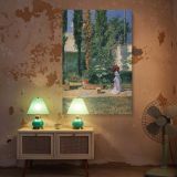 Garden of the Fortuny Residence by Mariano Fortuny - Red Umbrella and Trees canvas wall art - Image 5