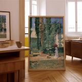 Garden of the Fortuny Residence by Mariano Fortuny - Red Umbrella and Trees canvas wall art - Image 7