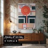 Geometric Blocks - Fernand Leger Abstract Composition in Red, Grey, and Beige canvas wall art