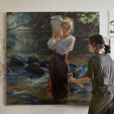 Girl at the Stream by Daniel Gerhartz — room mockup view 3