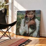 Girl Holding a Cat by Daniel Gerhartz — room mockup view 2