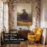 Girl I Left Behind by Eastman Johnson - Windy Shore and Blue Cape Scene canvas wall art - Image 3