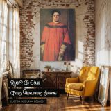 Girl in Red by Edgar Degas - Muted Expression with Drapery and Light canvas wall art - Image 3