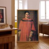 Girl in Red by Edgar Degas - Muted Expression with Drapery and Light canvas wall art - Image 7