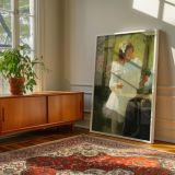 Girl in White by Frank Weston Benson - Summer Garden and Soft Light canvas wall art - Image 6