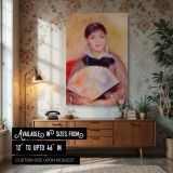 Girl with a Fan - Pierre-Auguste Renoir Soft Colors with Delicate Face canvas wall art