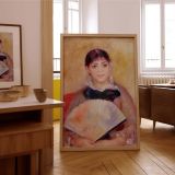 Girl with a Fan - Pierre-Auguste Renoir Soft Colors with Delicate Face canvas wall art - Image 7