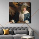 Girl with a Flute (ca. 1665–1675) attributed by Johannes VERMEER — room mockup view 21