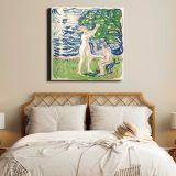 Girls Picking Apples (1915) by Edvard Munch — room mockup view 17