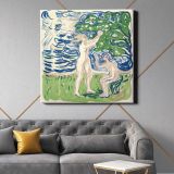 Girls Picking Apples (1915) by Edvard Munch — room mockup view 21