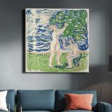 Girls Picking Apples (1915) by Edvard Munch — room mockup view 3