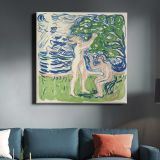 Girls Picking Apples (1915) by  Edvard Munch — room mockup view 3