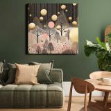 Gold silver pink cristmas baubles nature art backgrounds — alternate room view