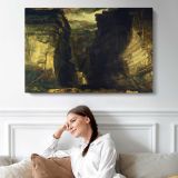 Gordale Scar - single-panel canvas displayed above a sofa