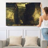 Gordale Scar - single-panel canvas shown with a person for scale