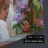 Grandmothers-garden by Daniel Gerhartz - canvas surface and wrapped edge detail