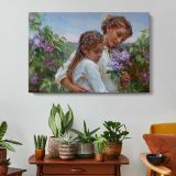 Grandmothers-garden by Daniel Gerhartz - single-panel canvas displayed above a console table