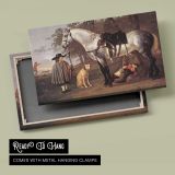 Grey Horse in A Landscape by Aelbert Cuyp - canvas rear frame and hanging hardware