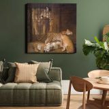Group of Whelps Bred between a Lion and a Tigress (1825) painting Jacques–Laurent Agasse — room mockup view 15