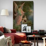 Guardian Angel and Children - 1914 Spiritual Scene Print