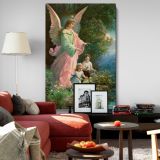 Guardian Angel - Children by Cliff Spiritual Protection Scene canvas wall art