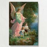 Guardian Angel - Children by Cliff Spiritual Protection Scene canvas wall art - Image 7