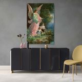 Guardian Angel with Children - Spiritual 1914 Divine Protection Scene canvas wall art - Image 4