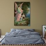 Guardian Angel with Children - Spiritual 1914 Divine Protection Scene canvas wall art - Image 5